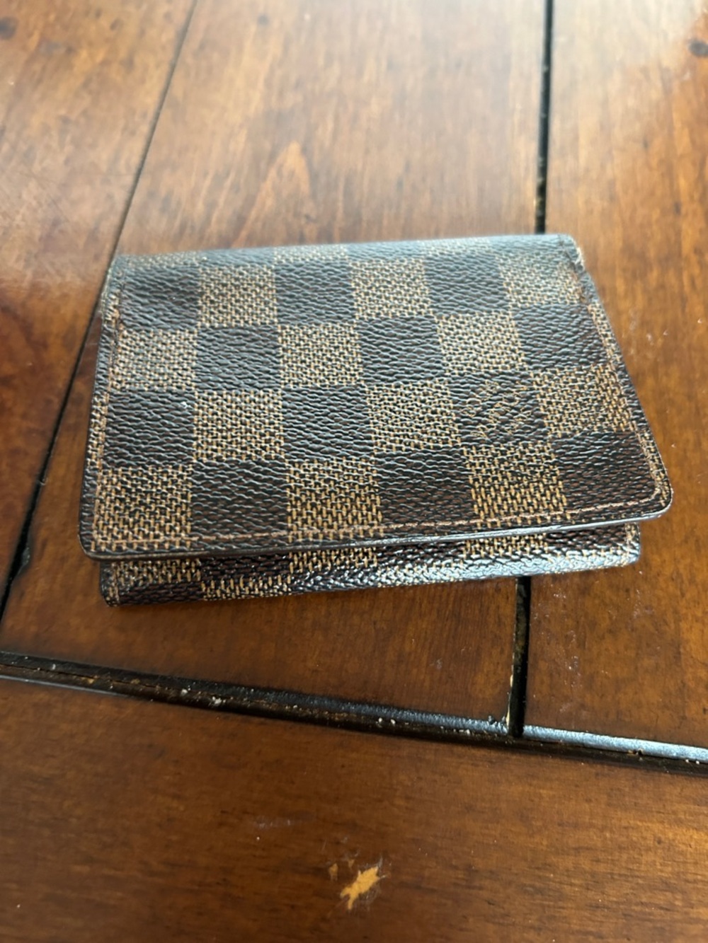 💯Authentic Louis Vuitton Card Wallet Damier Ebene